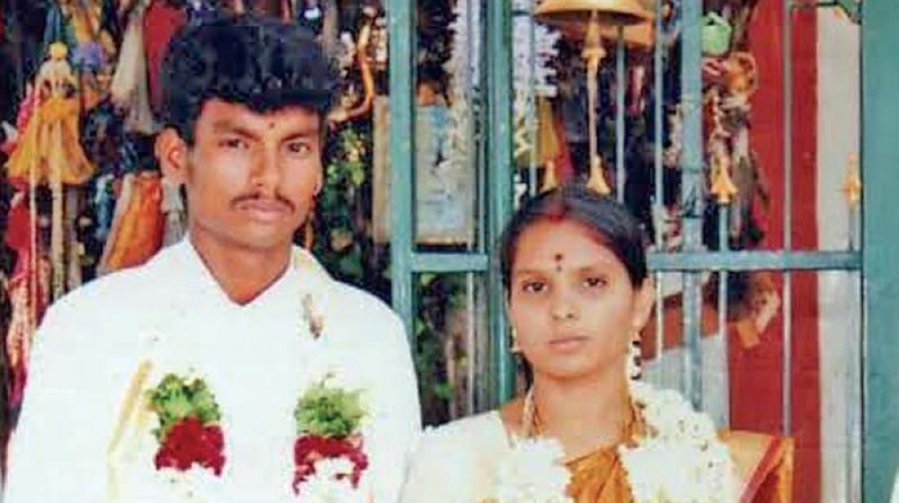 Dalit youth Shankar and wife Kausalya at the time of their marriage in this file photo.