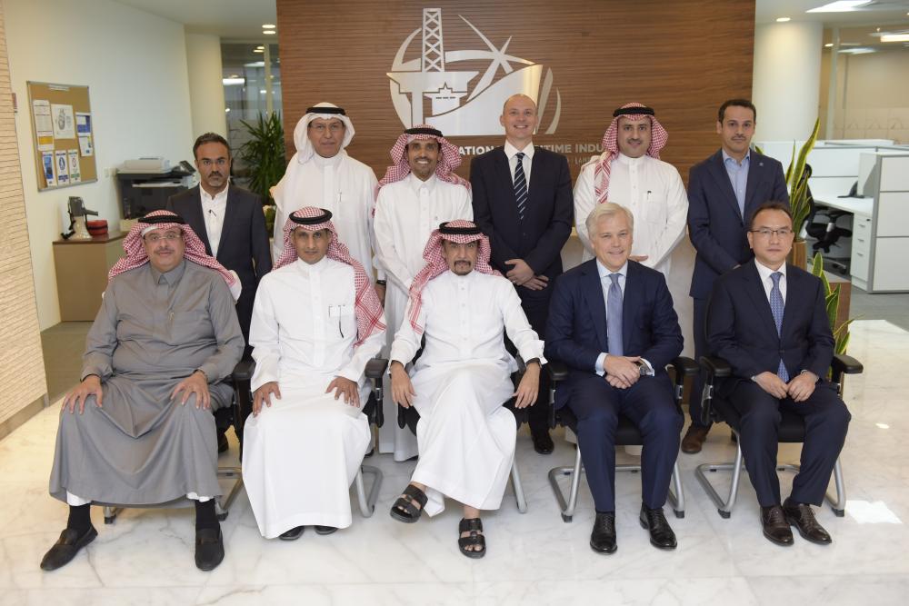 The International Maritime Industries (IMI) Board of Managers after the meeting to formally announce the IMI joint venture in Dhahran on Friday. — Courtesy photo