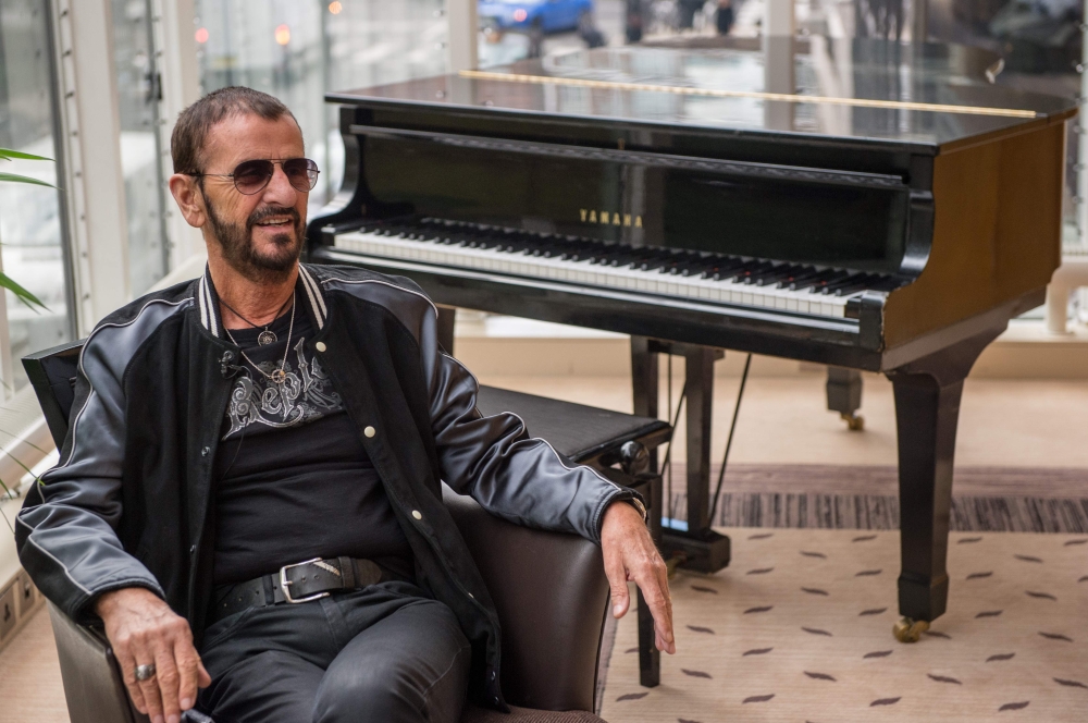 This Sept. 14, 2017 file photo shows British musician and former Beatles member Ringo Starr speaking to the press to promote his new album 