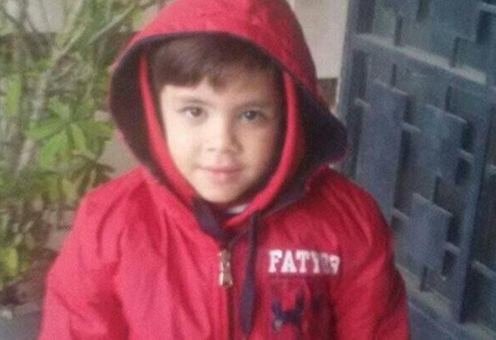 The six-year-old kidnap victim after his release by police.