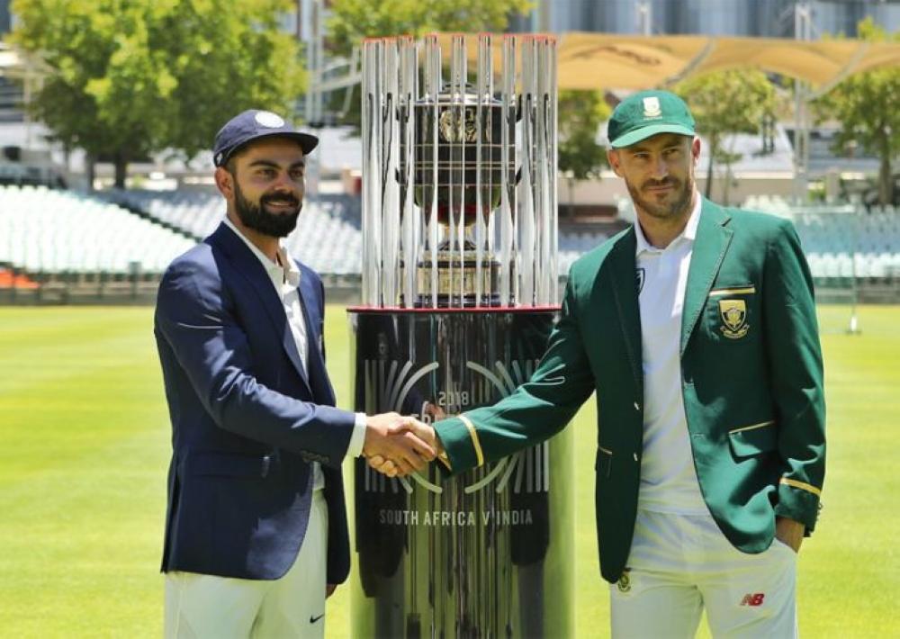 India skipper Virat Kohli and South African counterpart Faf Du Plessis at the start of the Test series. 