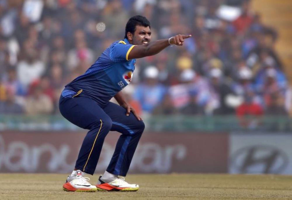 Thisara Perera, seen in this file photo, has been sacked as the One-Day skipper of Sri Lanka after a series of losses. — AP