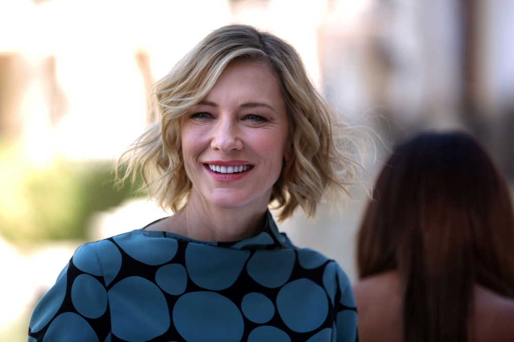 This file photo taken on Dec. 7, 2017, shows Australian actress Cate Blanchett smiling during a photo call in Dubai. - AFP
