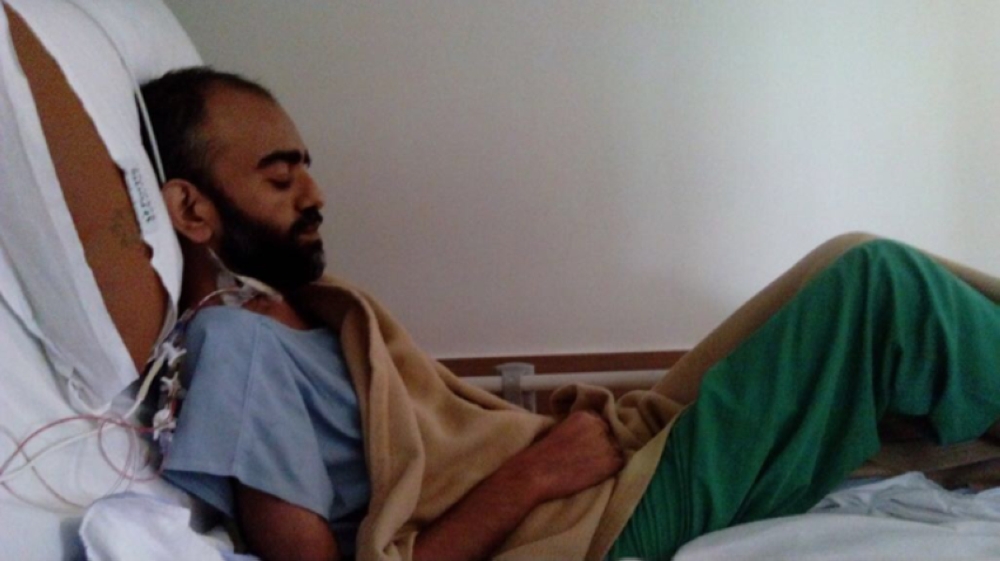 Faisal Abdullah Malik undergoing treatment in Chennai hospital before the heart transplant. — Courtesy photo



