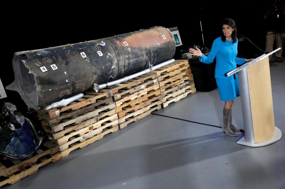 During a Security Council meeting on Dec. 19, US Ambassador Nikki Haley called the Houthis' firing of a ballistic missile on Riyadh 