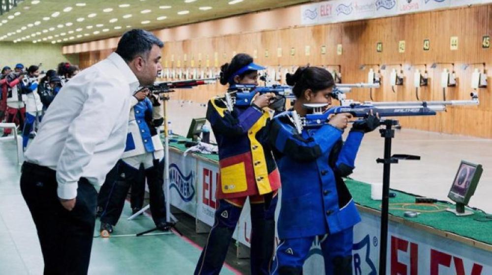 Seen in the file photo are Indian shooters in the last Commonwealth Games in Glasgow, Scotland.  — PTI