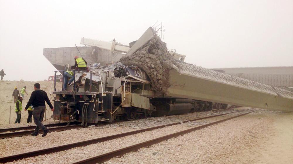 Bridge collapses on train, captain escapes with mild injuries