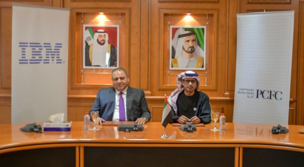 Amr Refaat, IBM Middle East and Pakistan, and Juma Al Ghaith, Dubai Customs. — Courtesy photo