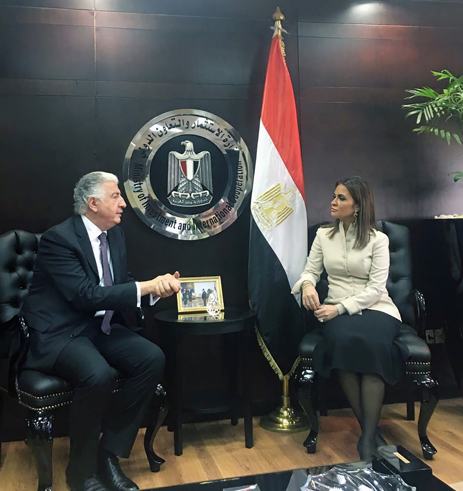 International Islamic Trade Finance Corporation CEO Eng. Hani Salem Sonbol and Dr. Sahar Nasr, minister of investment and international cooperation, during the signing of a framework agreement between the Egyptian government and ITFC in Cairo. — Courtesy photo