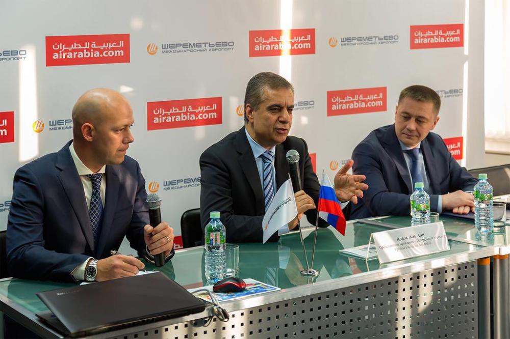 Sheremetyevo Airport officials receive Air Arabia delegation on board the inaugural flight
