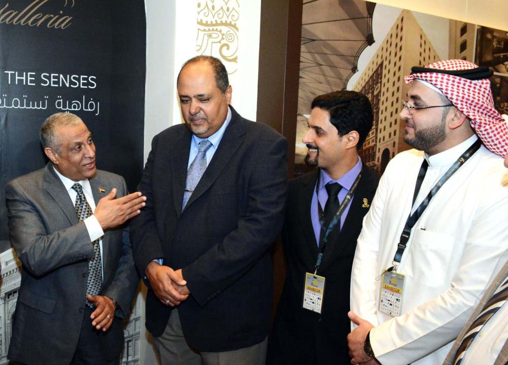Ziyad Bin Mahfouz (second from left), CEO of Elaf Group, exchanges pleasantries with some industry officials