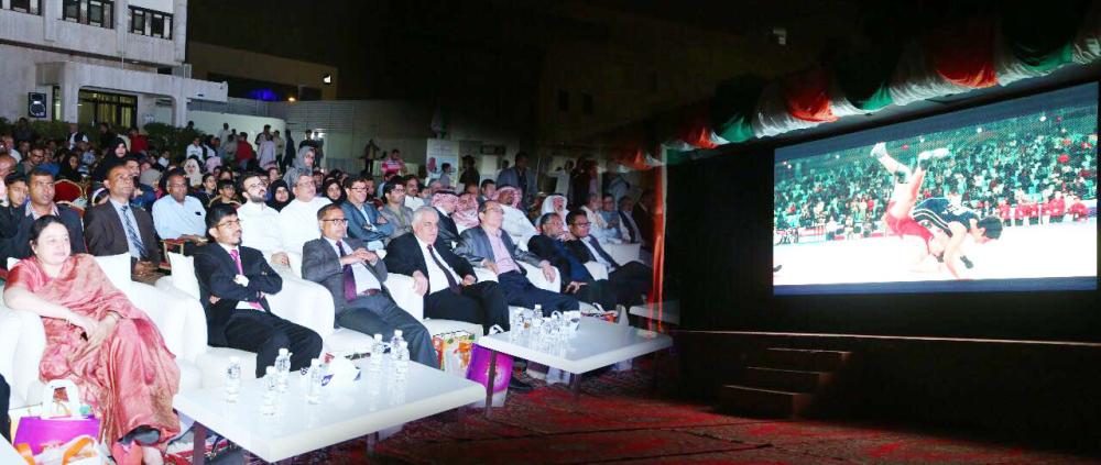 Indian Consul General Md. Noor Rahman Sheikh speaking before the screening of Dangal.  — Courtesy photos