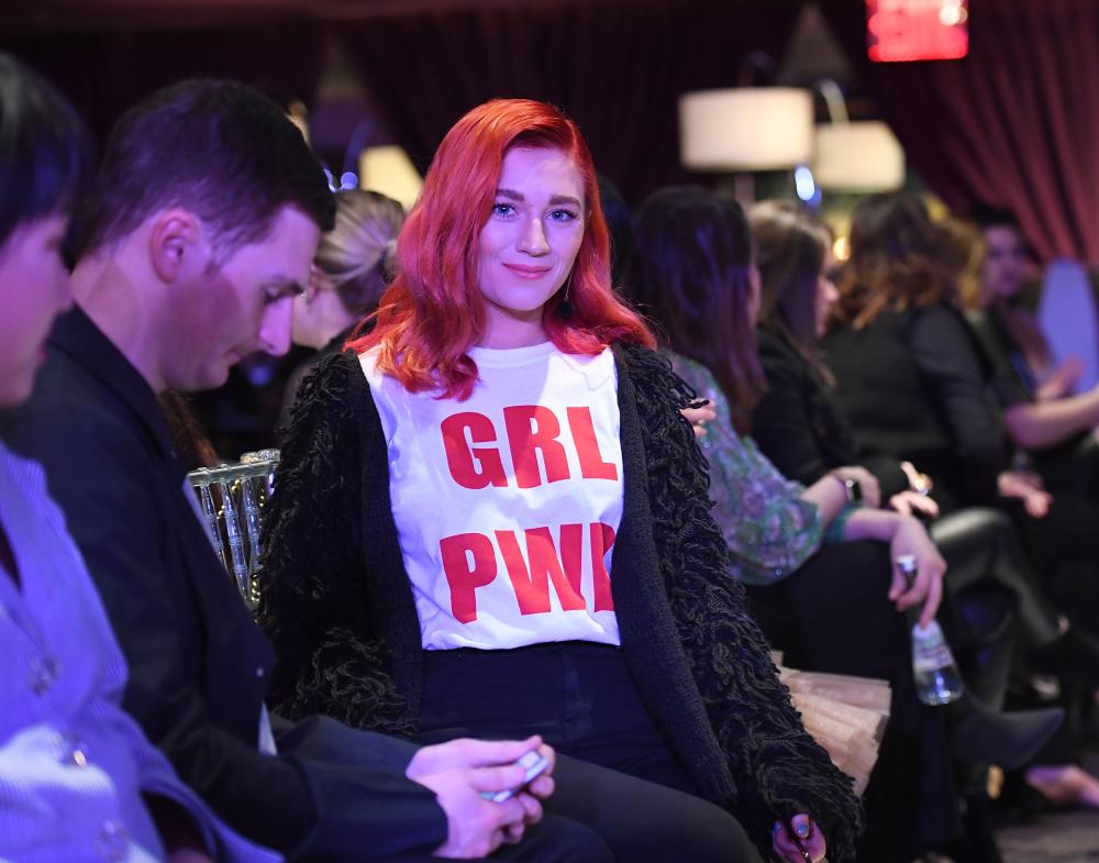 A woman attends the #MeToo Fashion show during New York Fashion Week on Saturday in New York City. - AFP