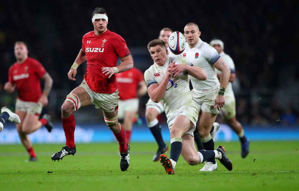 England’s Owen Farrell in action during their Rugby Union Six Nations Championship match against Wales at Twickenham Stadium, London, Saturday. — Reuters