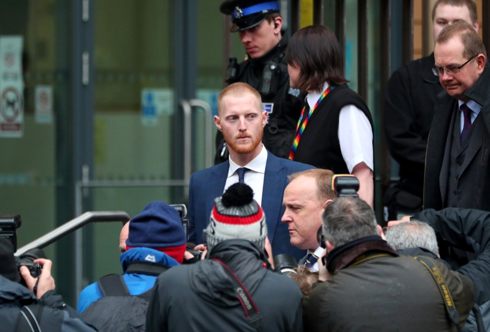 England cricketer Ben Stokes leaves Bristol Magistrates Court in Bristol, Britain, on Tuesday. — Reuters