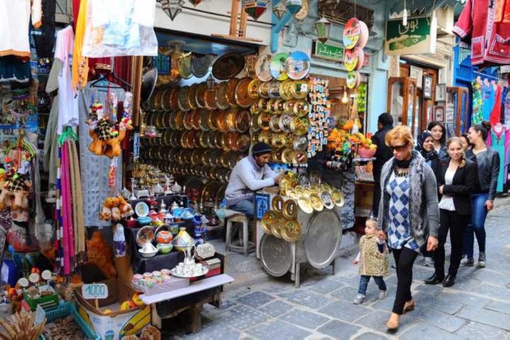 Tourists shop on the island of Djerba, Tunisia. — Courtesy photo