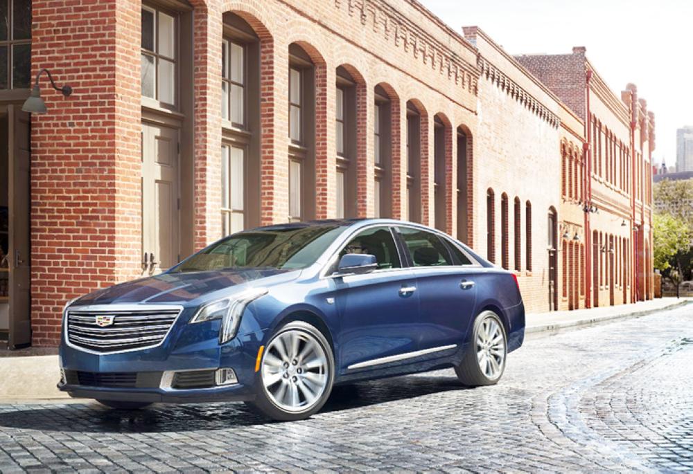 The 2018 Cadillac XTS luxury sedan is elevated with the new generation of design and technology. XTS Platinum shown here in Dark Adriatic Blue Metallic
