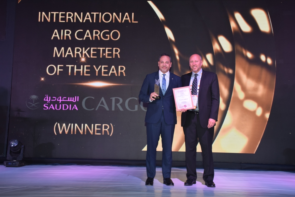 Saudia Cargo receives the International Air Cargo Marketing Award at this year’s Air Cargo India