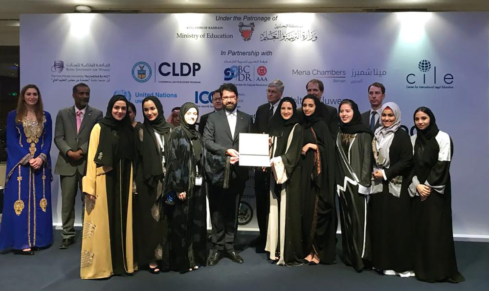 The Dar Al Hekma law team receives the award. — Courtesy photo