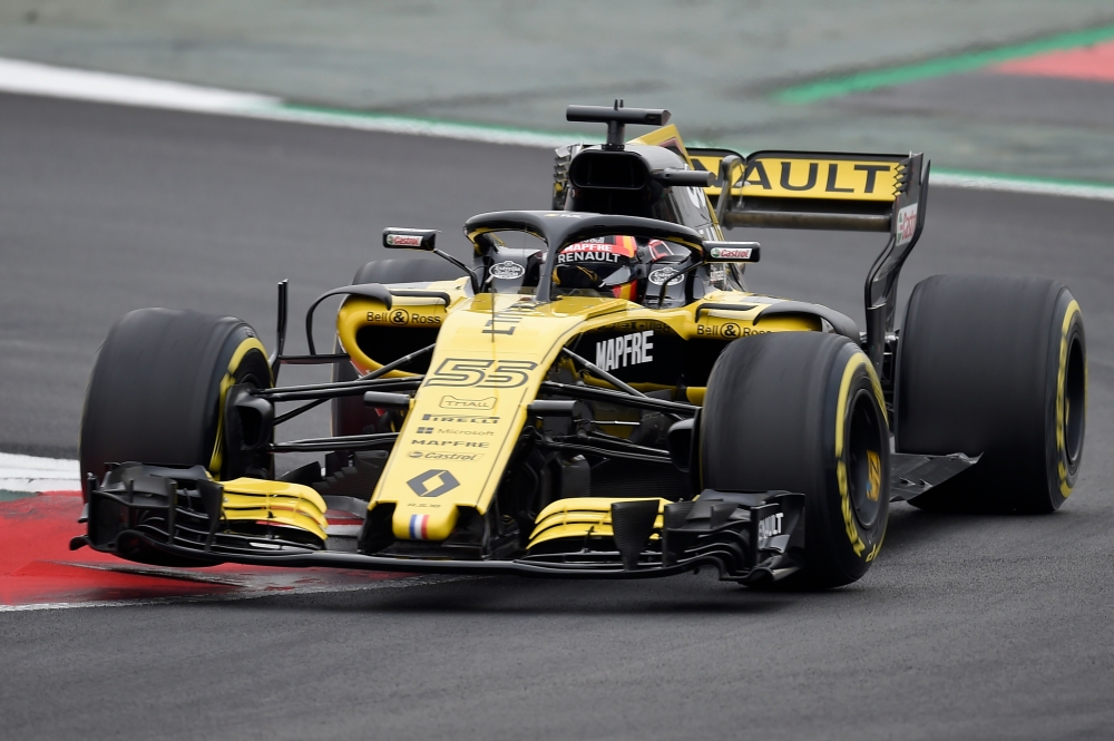 Renault's Spanish driver Carlos Sainz Jr drives at the Circuit de Catalunya on Monday in Montmelo on the outskirts of Barcelona during the second day of the first week of tests for the Formula One Grand Prix season. — AFP