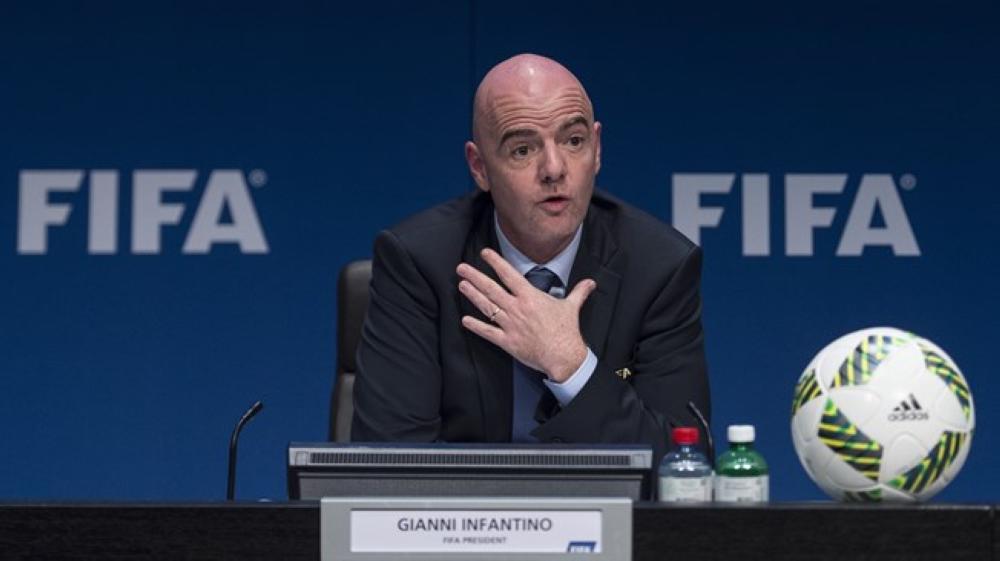 FIFA President Gianni Infantino, seen in this file photo, is for introduction of VAR in the World Cup.