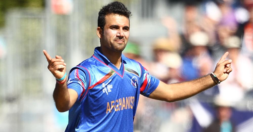 Afghanistan fast bowler Dawlat Zadran, seen in this file photo, took a hat-trick in a comfortable warm-up victory over West Indies in Harare on Tuesday.
