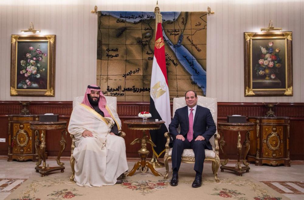 

Crown Prince Muhammad Bin Salman, deputy premier and minister of defense, arrived in Cairo on Sunday.
He was received by Egyptian President Abdel Fattah El-Sisi and senior Egyptian officials at Cairo International Airport. The Egyptian President accompanied the Crown Prince in an official motorcade to Al-Ittihad Palace.
The Crown Prince’s official delegation includes Minister of Islamic Affairs, Call and Guidance Sheikh Saleh Bin Abdulaziz Al-Asheikh, Minister of State and cabinet member Dr. Issam Bin Said, Minister of Commerce and Investment Dr. Majed Al-Qassabi, Minister of Environment, Water and Agriculture Engineer Abdulrahman Al-Fadli, and Chief of General Intelligence Khaled Al-Humaidan, among others. – SPA