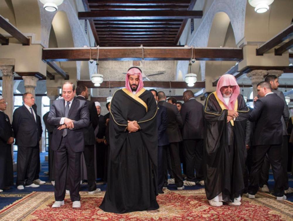Crown Prince and Sisi open renovated Al-Azhar Mosque