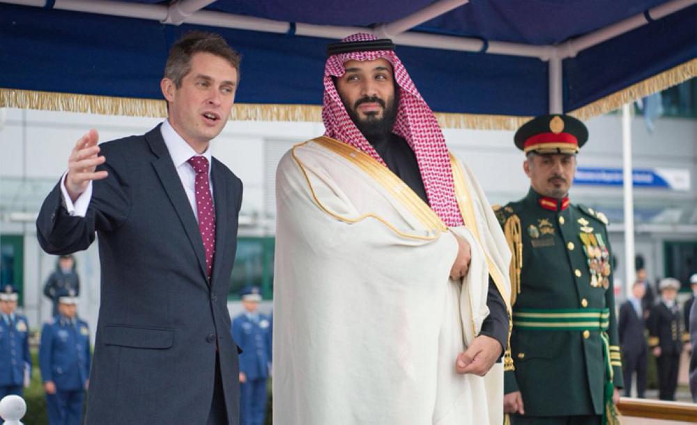 Crown Prince Muhammad Bin Salman, deputy premier and minister of defense, met here on Friday with British Secretary of State for Defense Gavin Williamson, Saudi Press Agency reported.