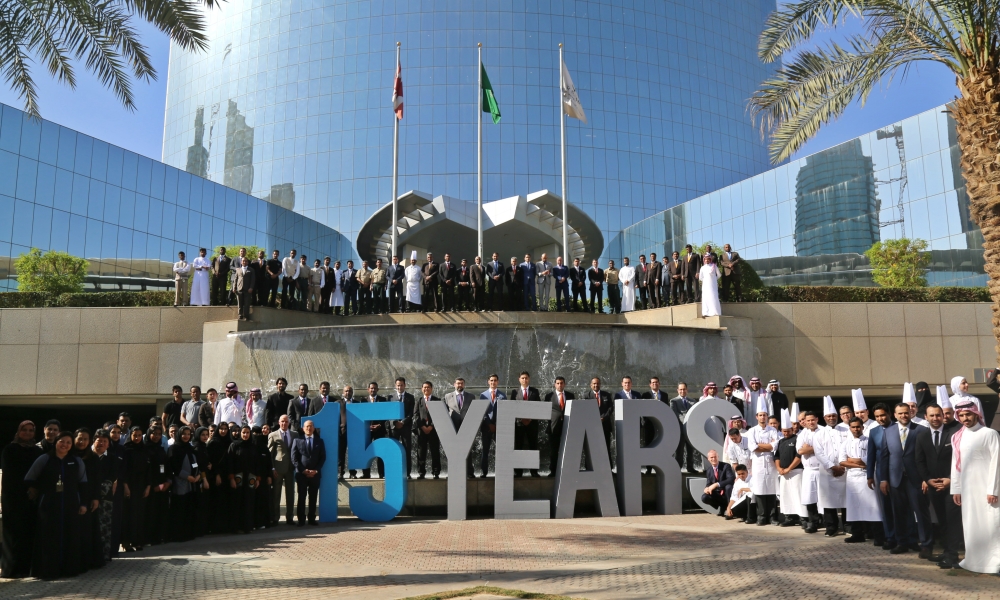 Four Seasons Hotel Riyadh staff celebrates its 15th anniversary with fervor. — Courtesy photo