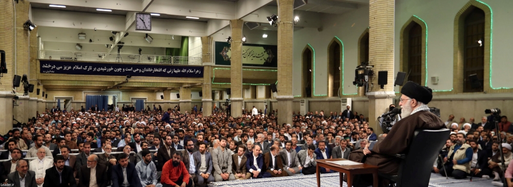 Iran's Ali Khamenei speaks during a meeting with religious poets in Tehran. — Reuters