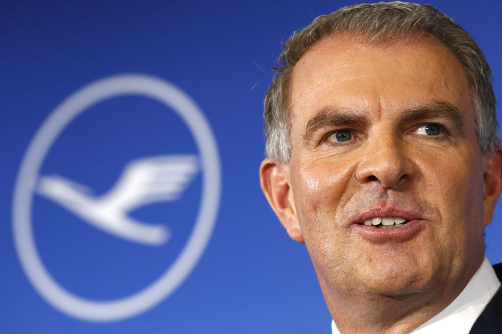 German airline Lufthansa CEO Carsten Spohr speaks during the company's annual news conference in Frankfurt, Germany on Thursday. — Reuters