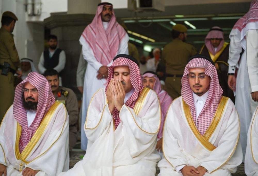 Prince Faisal Bin Salman, emir of Madinah region, tours Haramain Railway Station during his travel from Madinah to Makkah on board the Haramain High Speed Train on Friday. — SPA