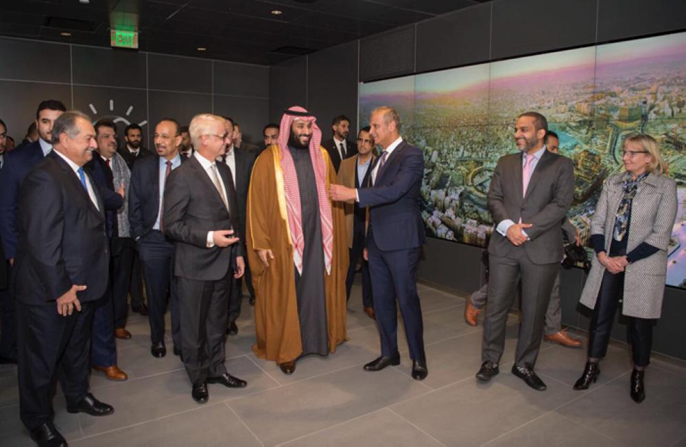 Crown Prince Muhammad Bin Salman visited the Innovation Lab at the Massachusetts Institute of Technology (MIT) in Boston on Saturday.