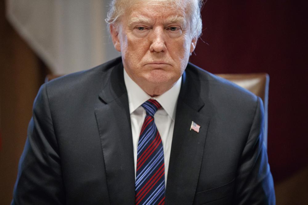 President Donald Trump listens during a meeting with Baltic leaders in the Cabinet Room of the White House in Washington in this April 3, 2018 file photo. — AP