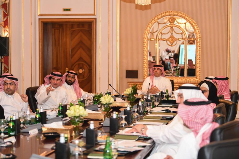 Minister of Culture and Information Awwad Al-Awwad chairs the first meeting of the Board of Directors of the General Authority for Culture in Riyadh on Friday. — SPA photo