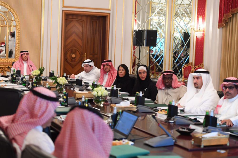 Minister of Culture and Information Awwad Al-Awwad chairs the first meeting of the Board of Directors of the General Authority for Culture in Riyadh on Friday. — SPA photo