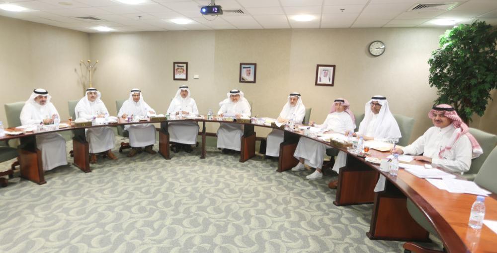 The board of directors of Okaz Organization for Press and Publication meet at the headquarters in Al-Rehab district. — SG photo