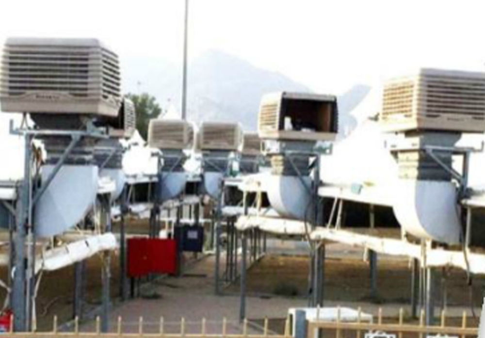 New and efficient freon ACs in Mina tents