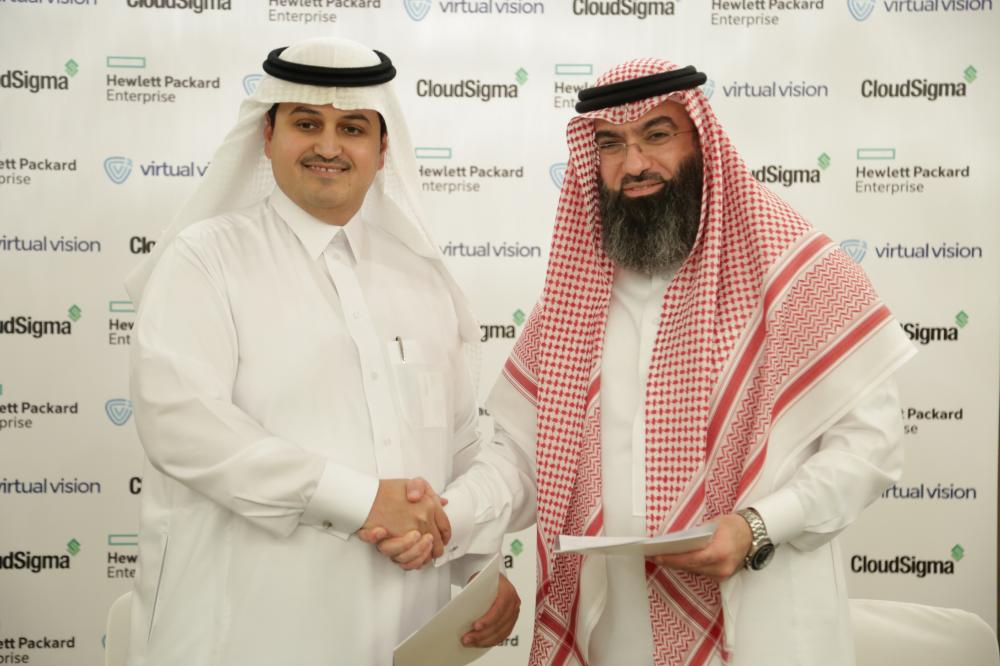 Mohammed Al Jasser (left), and Mohammed Al Kharouf at the launch ceremony
