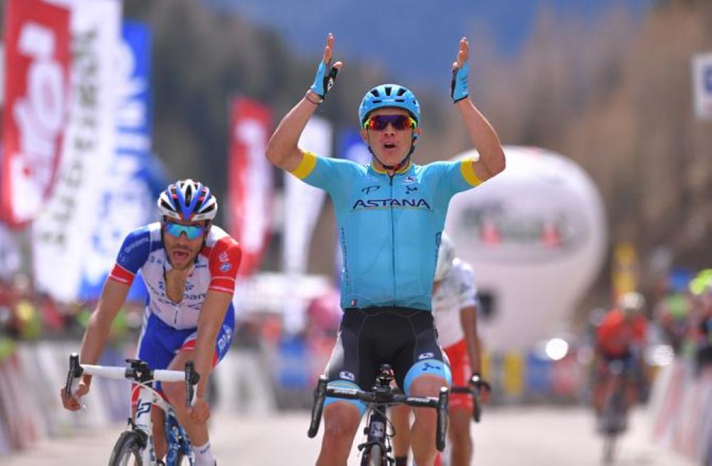 Colombian climber Miguel Angel Lopez won the Tour of the Alps second stage on Tuesday.