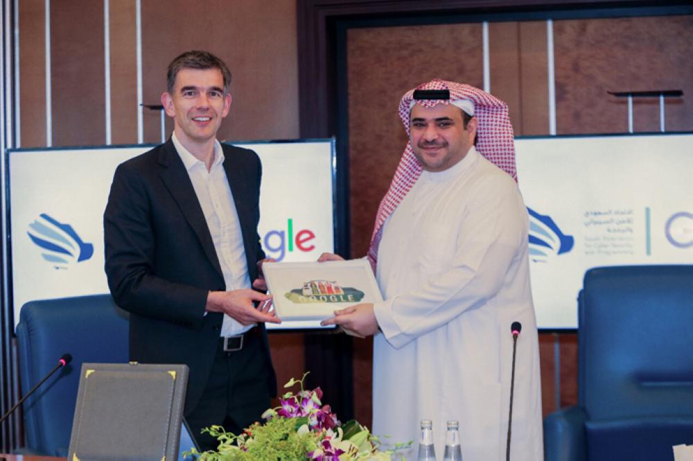 The agreement, which was signed by Saud Al-Qahtani, adviser at the Royal Court and president of the Saudi Federation for Cyber Security and Programming, and Matt Prater, president of Google for the Europe, Africa and Middle East region, aims at combining the local talent in the production of prototypes, mobile applications and artificial intelligence.