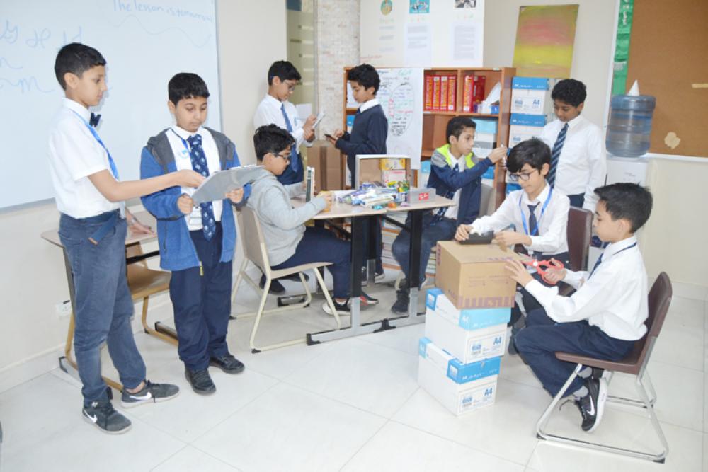 A group of 6th grade students operate a charity program for schools in poor villages around the Middle East. Their goals are to share educational tools and create friendships with people who need them the most. This benefits those who give and those who receive. — Courtesy photos
