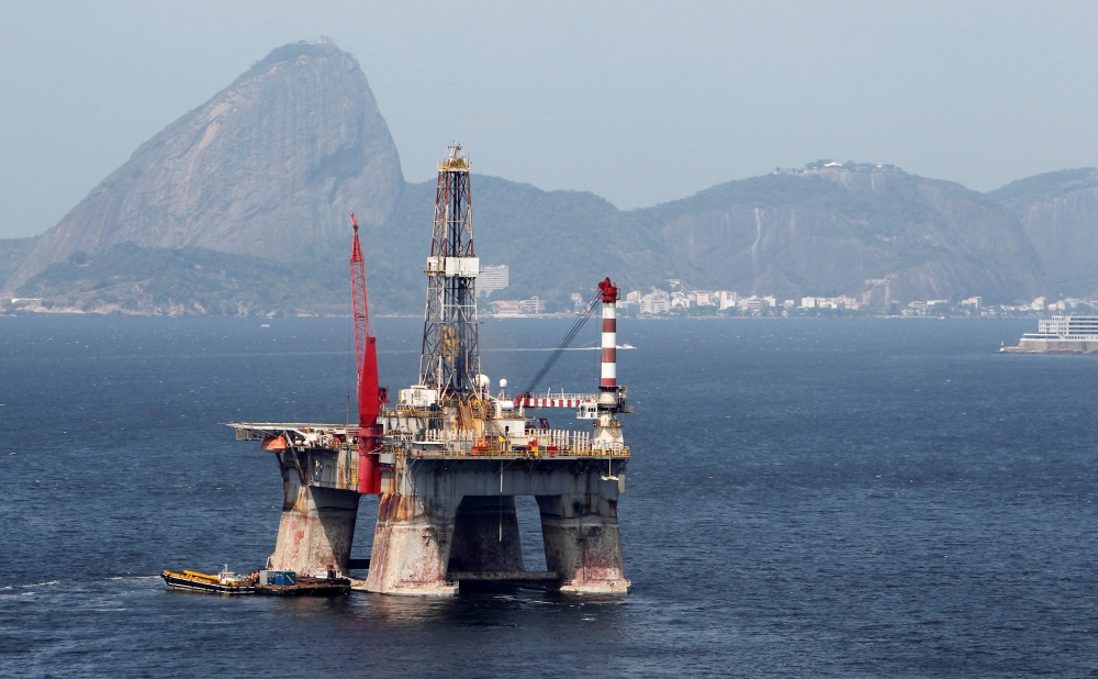 A Petrobras Oil platform is seen at Guabanara bay in Rio de Janeiro, Brazil, in this file photo. — Reuters
