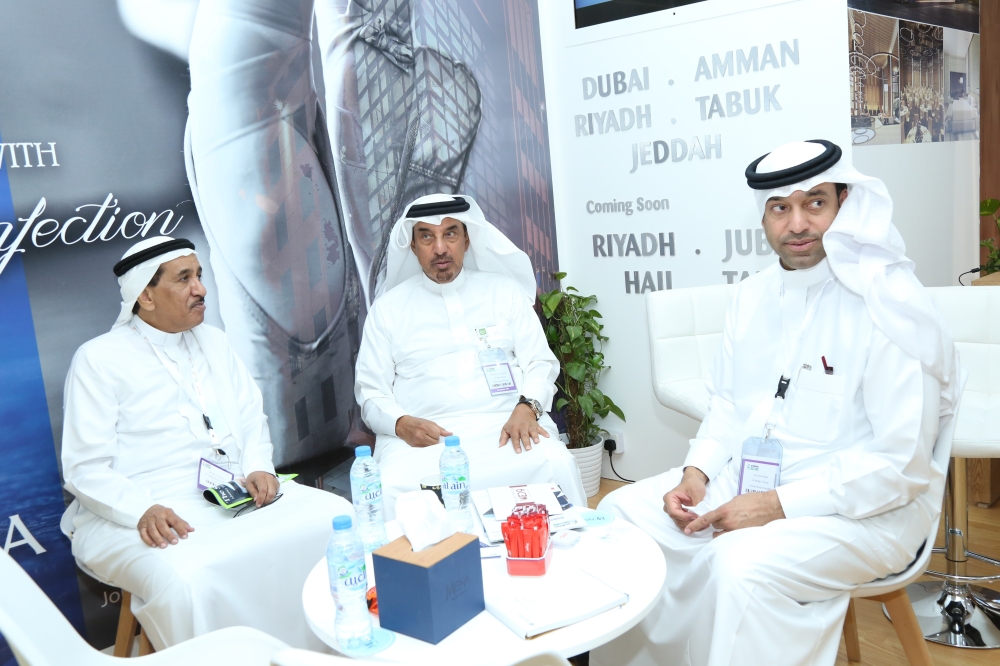 Top management of Al Hokair Group at the Arabian Travel Market (ATM) Dubai on Sunday