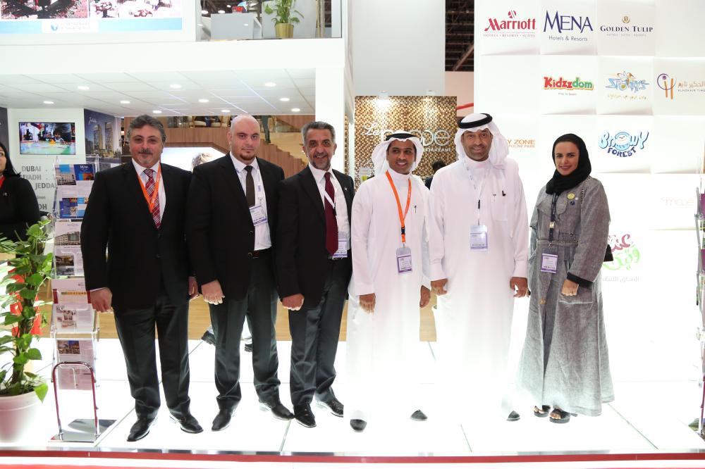 Top management of Al Hokair Group at the Arabian Travel Market (ATM) Dubai on Sunday