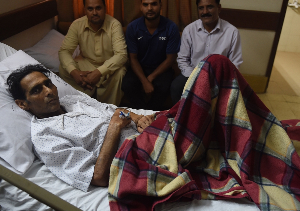 Former Pakistani field hockey goalkeeper Mansoor Ahmed is being treated at a hospital in Karachi, following complications stemming from a pacemaker and stents implanted in his heart on Sunday. — AFP