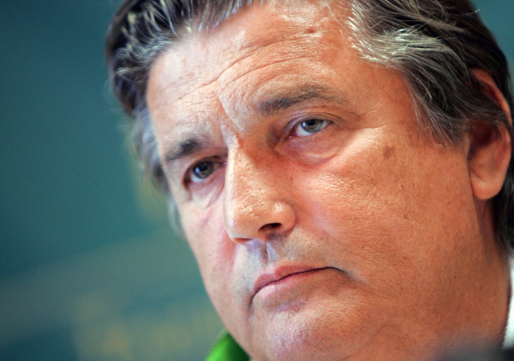 In this file photo French head coach of the Ivory Coast team Henri Michel listens to questions during a press conference in Uckendorf.  Henri Michel has died, it was announced on Tuesday. — AFP