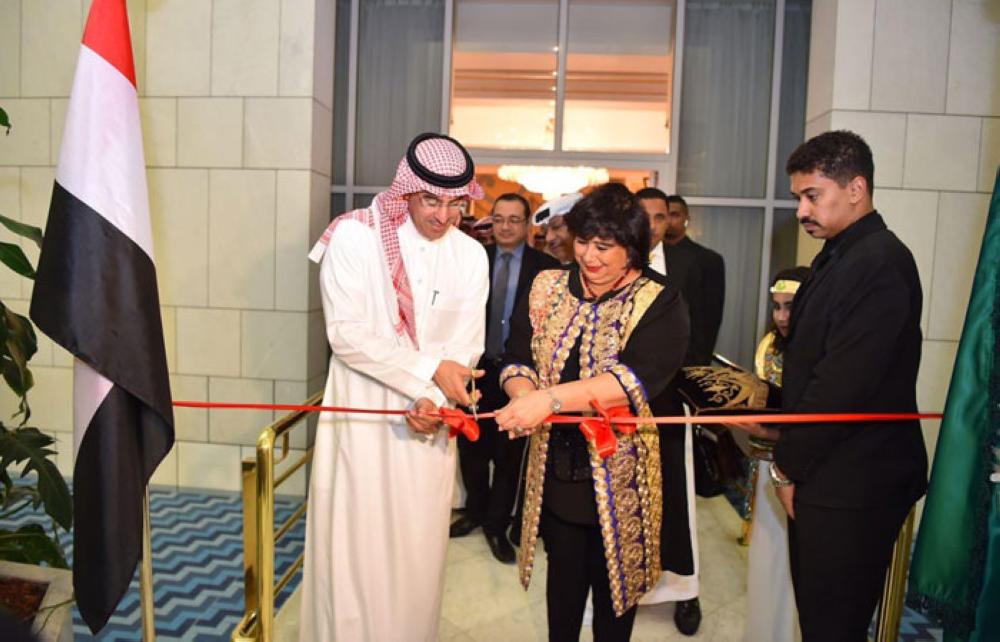 Minister of Culture and information Awwad Al-Awwad and Egyptian Minister of Culture Dr. Inas Abdel-Dayem inaugurate the first concert of the Egyptian Opera held at the King Fahd Cultural Center in Riyadh on Wednesday. -- SPA