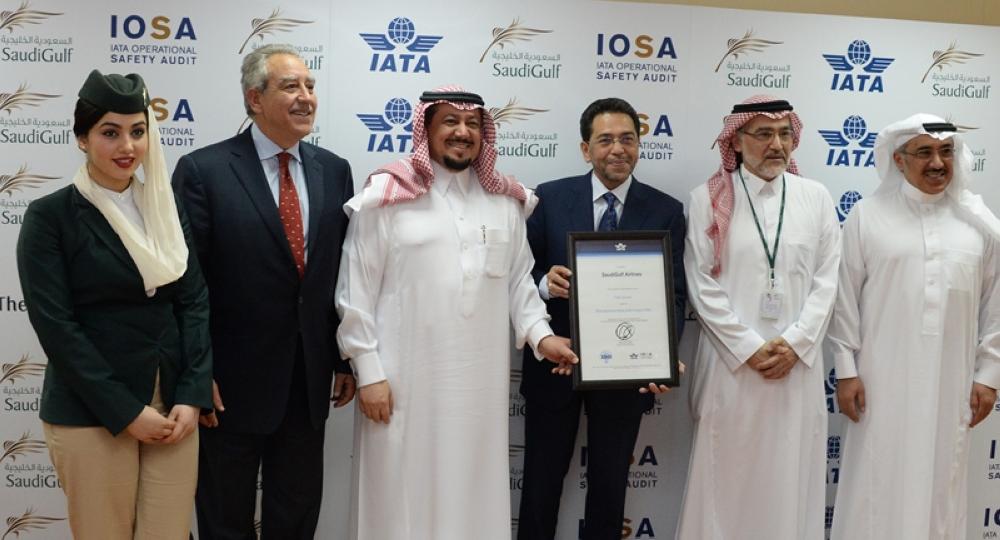 SaudiGulf Airlines on receiving the IOSA certificate.